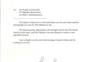 Dopis královně Alžbětě II.